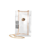 Plain Non Branded Gold Chain Clear Essential Bag - Logo Brands - Flyclothing LLC