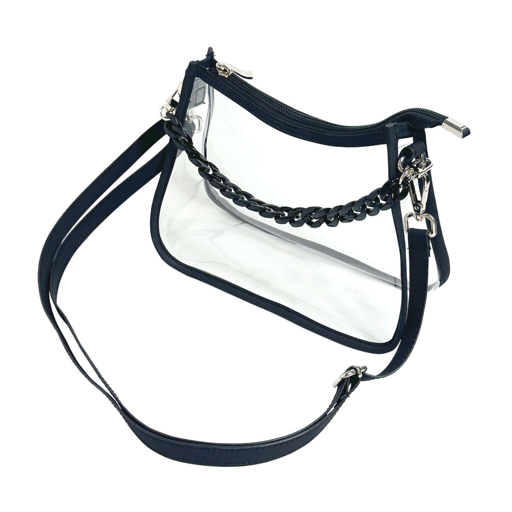 Plain Non Branded Black Mia Clear Purse - Logo Brands - Flyclothing LLC