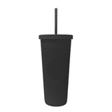 Plain Black 24oz Studded Tumbler - Logo Brands - Flyclothing LLC