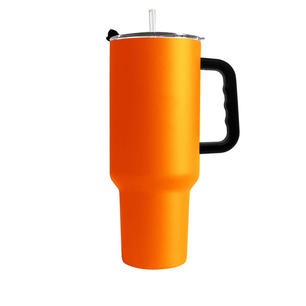 Plain Tangerine 40oz Powder Coat Tumbler - Logo Brands - Flyclothing LLC