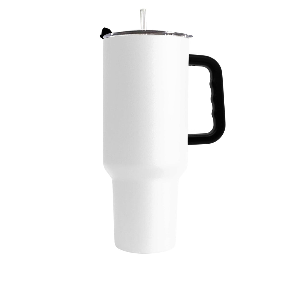 Plain White 40oz Powder Coat Tumbler - Logo Brands - Flyclothing LLC