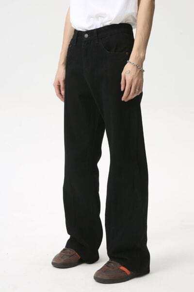 Baggy Jeans with Pockets - Trendsi - Flyclothing LLC