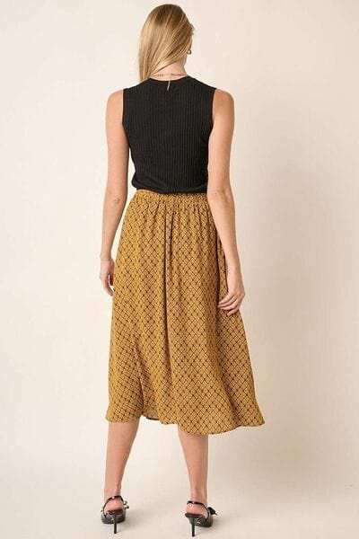 Mittoshop Printed Midi Skirt - Trendsi - Flyclothing LLC