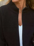 Full Size Textured Knit Zip Up Outerwear Plus Size - Trendsi - Flyclothing LLC