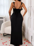 Wide Strap Satin Maxi Dress - Trendsi - Flyclothing LLC