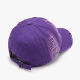 Distressed Adjustable Cotton Baseball Cap - Trendsi - Flyclothing LLC