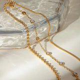 18K Gold-Plated Layered Inlaid Zircon Bracelet - Trendsi - Flyclothing LLC