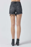 RISEN Raw Hem Denim Shorts with Pockets - Trendsi - Flyclothing LLC