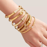 18K Gold-Plated Zircon Bracelet - Trendsi - Flyclothing LLC