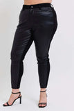 Judy Blue Plus Size HW Faux Leather Skinny Pants - Trendsi - Flyclothing LLC