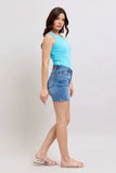 Judy Blue Full Size 2 Button Denim Shorts with Pockets Plus Size - Trendsi - Flyclothing LLC