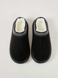 Faux Fur Suede Platform Slippers - Trendsi - Flyclothing LLC