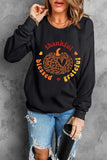 Pumpkin Graphic Long Sleeve Sweatshirt - Trendsi - Flyclothing LLC