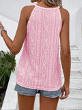 Openwork Grecian Neck Tank - Trendsi - Flyclothing LLC