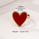 18K Gold-Plated Heart-Shaped Ring - Trendsi - Flyclothing LLC