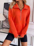 Ivy Lane Half Zip Raglan Sleeve Sweatshirt - Trendsi - Flyclothing LLC
