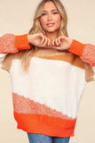Haptics Color Block Long Sleeve Sweater - Trendsi - Flyclothing LLC