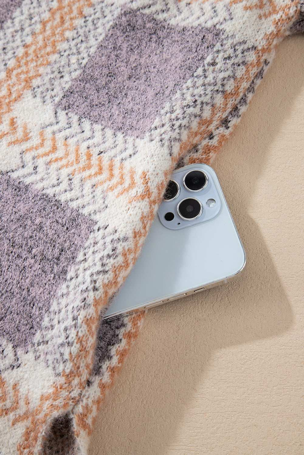 Plaid Button Up Collared Neck Cardigan - Trendsi - Flyclothing LLC