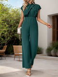 Cutout Cap Sleeve Wide Leg Jumpsuit - Trendsi - Flyclothing LLC