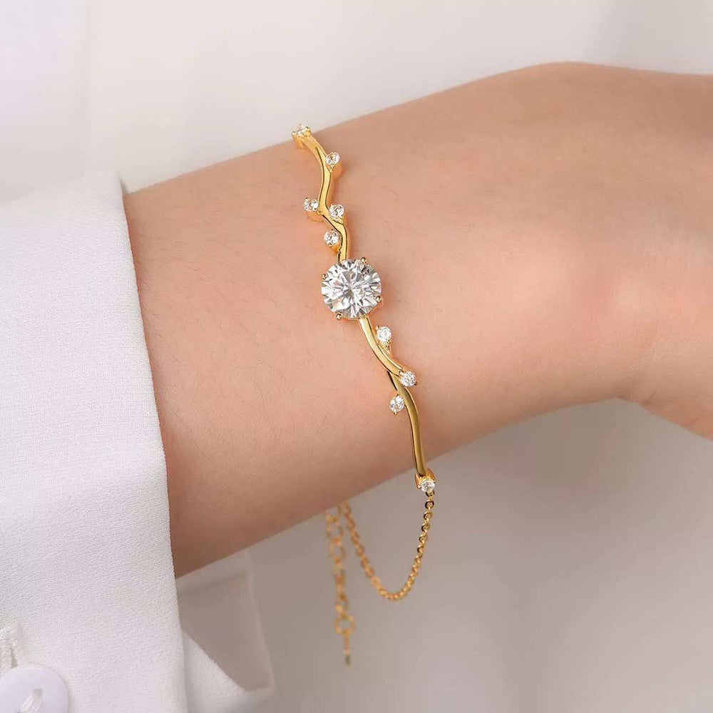 2 Carat Moissanite 925 Sterling Silver Bracelet - Trendsi - Flyclothing LLC