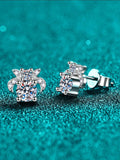 1 Carat Moissanite 925 Sterling Silver Stud Earrings - Trendsi - Flyclothing LLC