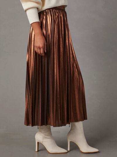 Pleated Midi Skirt - Trendsi - Flyclothing LLC