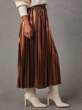 Pleated Midi Skirt - Trendsi - Flyclothing LLC