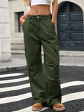 Wide Leg Cargo Jeans - Trendsi - Flyclothing LLC