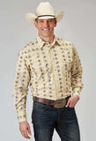 Roper Mens Long Sleeve Snap Floral Stripe Western Shirt - Roper - Flyclothing LLC