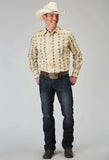 Roper Mens Long Sleeve Snap Floral Stripe Western Shirt - Roper - Flyclothing LLC