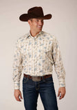Roper Mens Long Sleeve Snap Vintage Wheat Print Western Shirt - Roper - Flyclothing LLC