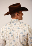 Roper Mens Long Sleeve Snap Vintage Wheat Print Western Shirt - Roper - Flyclothing LLC