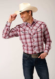 Roper Mens Long Sleeve Snap Red Plaid Western Shirt - Roper - Flyclothing LLC