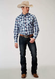 Roper Mens Long Sleeve Snap Americana Plaid Western Shirt - Roper - Flyclothing LLC