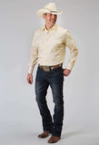 Roper Mens Long Sleeve Snap Cream Tonal Stripe Western Shirt - Roper - Flyclothing LLC