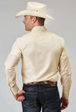 Roper Mens Long Sleeve Snap Cream Tonal Stripe Western Shirt - Roper - Flyclothing LLC