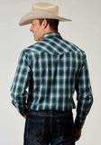 Roper Mens Long Sleeve Snap Ocean Plaid Western Shirt Tall Fit - Roper - Flyclothing LLC