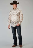 Roper Mens Long Sleeve Snap Vintage Floral Western Shirt Tall Fit - Roper - Flyclothing LLC