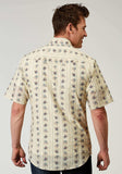 Roper Mens Short Sleeve Snap Floral Stripe Western Shirt - Roper - Flyclothing LLC