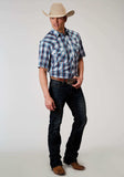 Roper Mens Short Sleeve Snap Americana Plaid Western Shirt - Roper - Flyclothing LLC