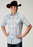 Roper Mens Short Sleeve Snap Multi Plaid Western Shirt - Roper - Flyclothing LLC