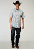 Roper Mens Short Sleeve Snap Multi Plaid Western Shirt - Roper - Flyclothing LLC