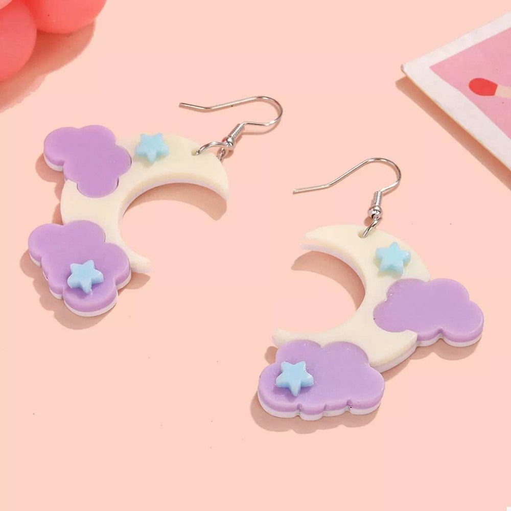 Rainbow Cloud Dangle Earrings - Trendsi - Flyclothing LLC