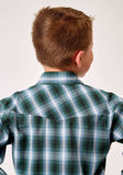 Roper Boys Long Sleeve Snap Ocean Plaid Western Shirt - Roper - Flyclothing LLC