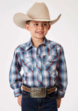 Roper Boys Long Sleeve Snap Americana Plaid Western Shirt - Roper - Flyclothing LLC
