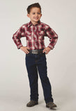 Roper Boys Long Sleeve Snap Red Plaid Western Shirt - Roper - Flyclothing LLC