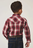 Roper Boys Long Sleeve Snap Red Plaid Western Shirt - Roper - Flyclothing LLC