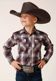 Roper Boys Long Sleeve Snap Red Black White Plaid Western Shirt - Roper - Flyclothing LLC
