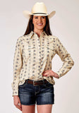 Roper Womens Long Sleeve Snap Floral Stripe Western Shirt - Roper - Flyclothing LLC