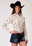 Roper Womens Long Sleeve Snap Vintage Floral Western Shirt - Roper - Flyclothing LLC
